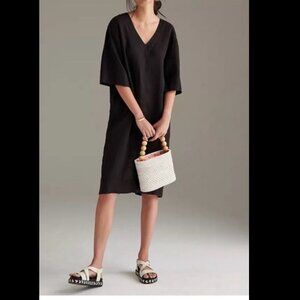 Anthropologie Stateside Black Linen Dress